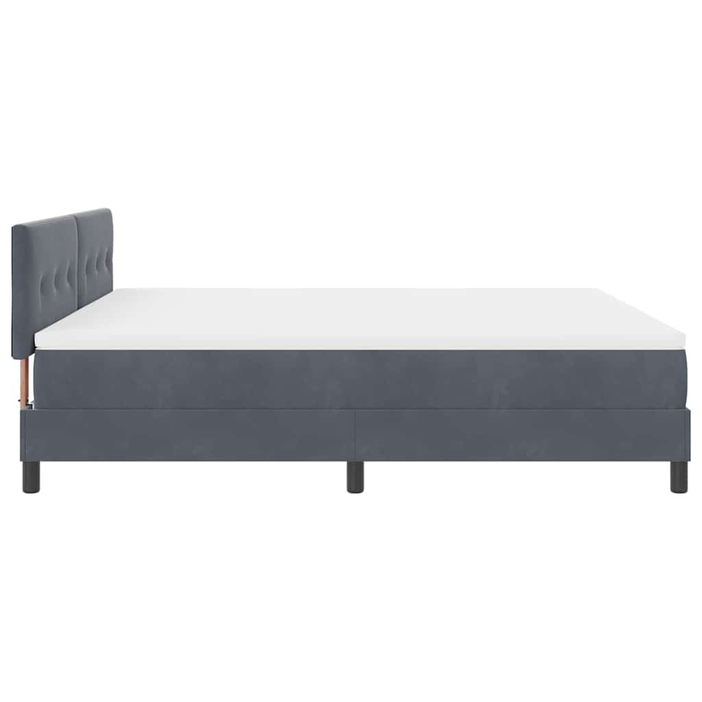 LED Box Spring Krevet Tamno siva 180 x 200 cm Baršun