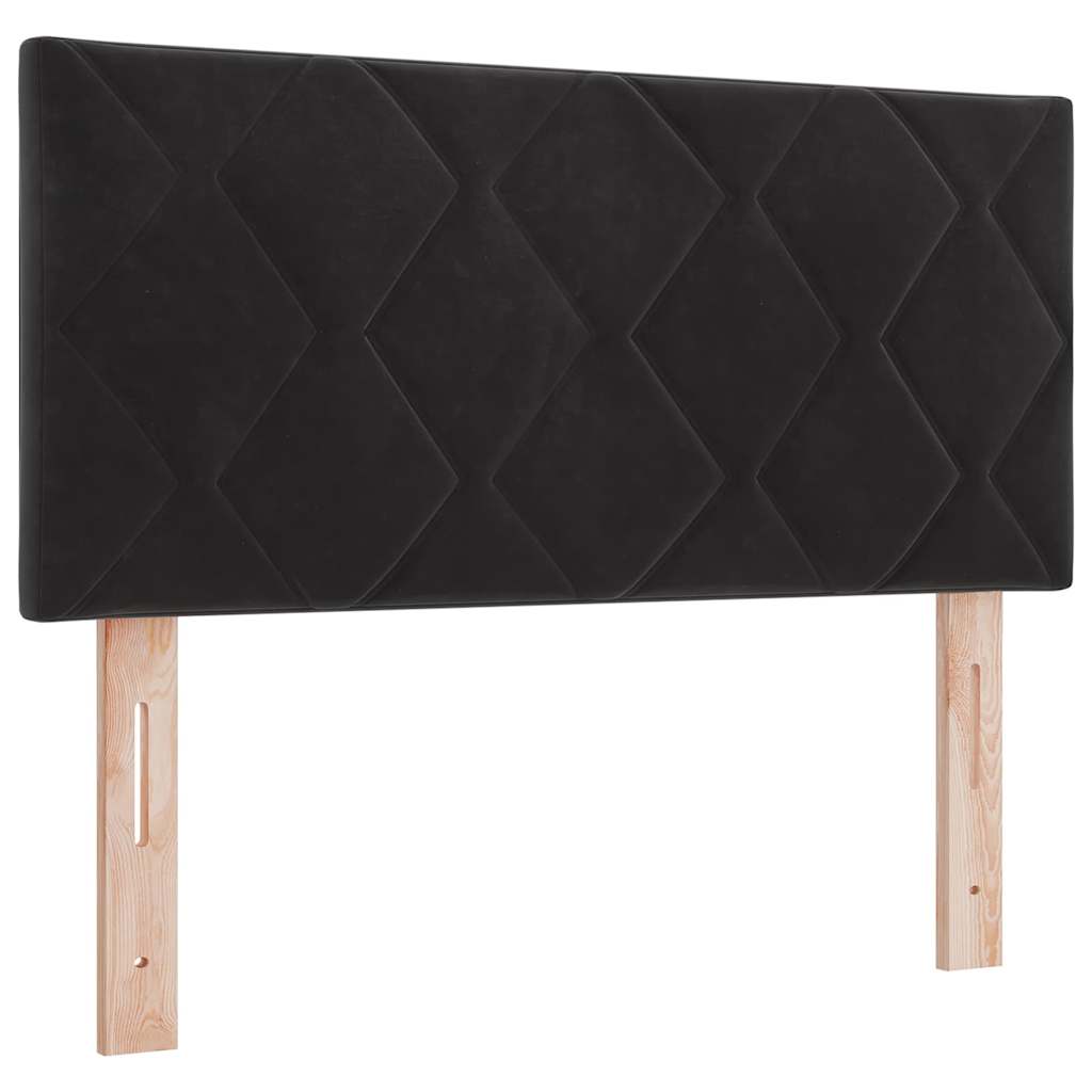 LED Box Spring Krevet s LED trakama Crna 90 x 190 cm Baršun