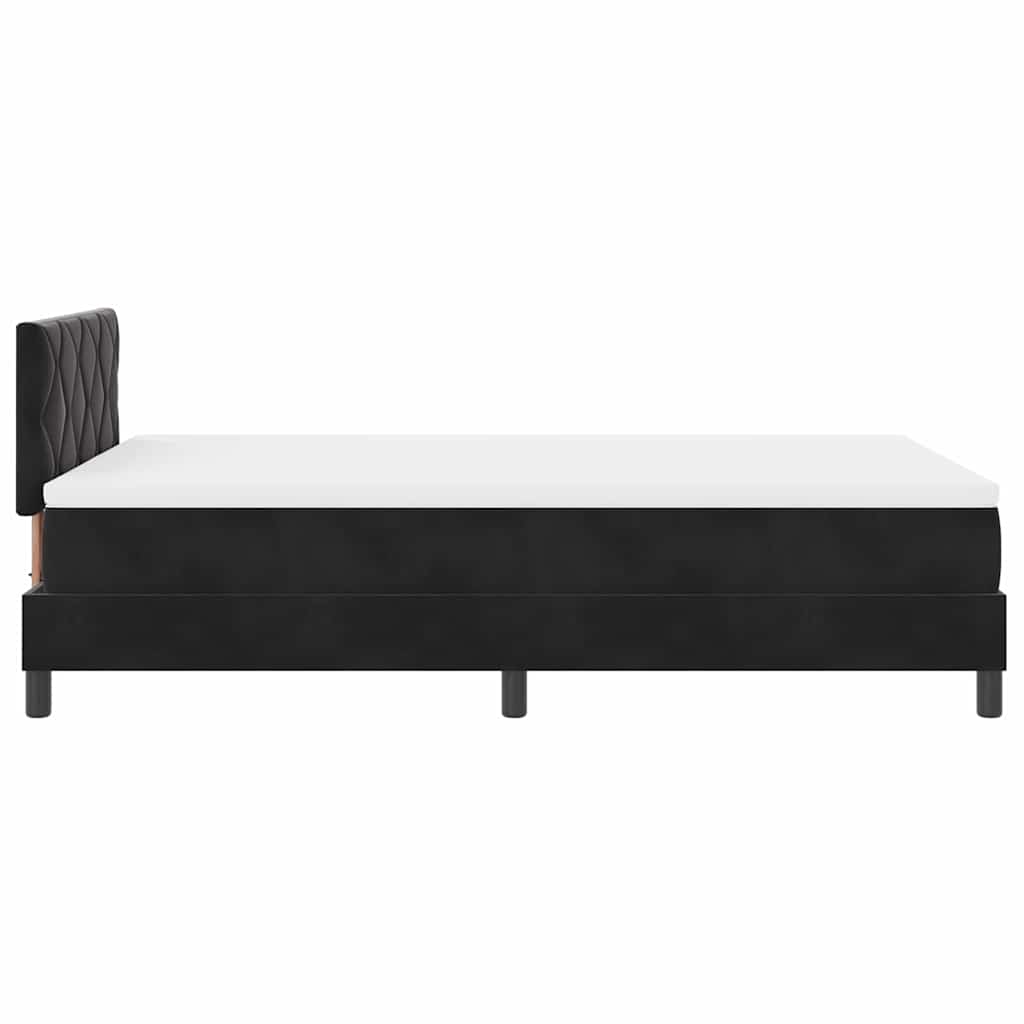 LED Box Spring Krevet s LED trakama Crna 120 x 200 cm Baršun