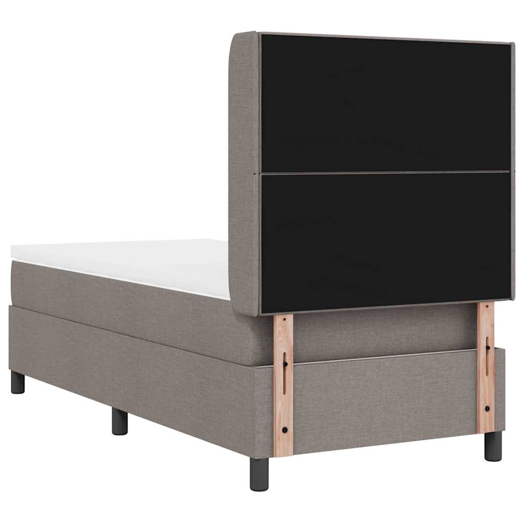 LED Box Spring Krevet s jastukom Sivo-smeđa 80 x 200 cm tkanina