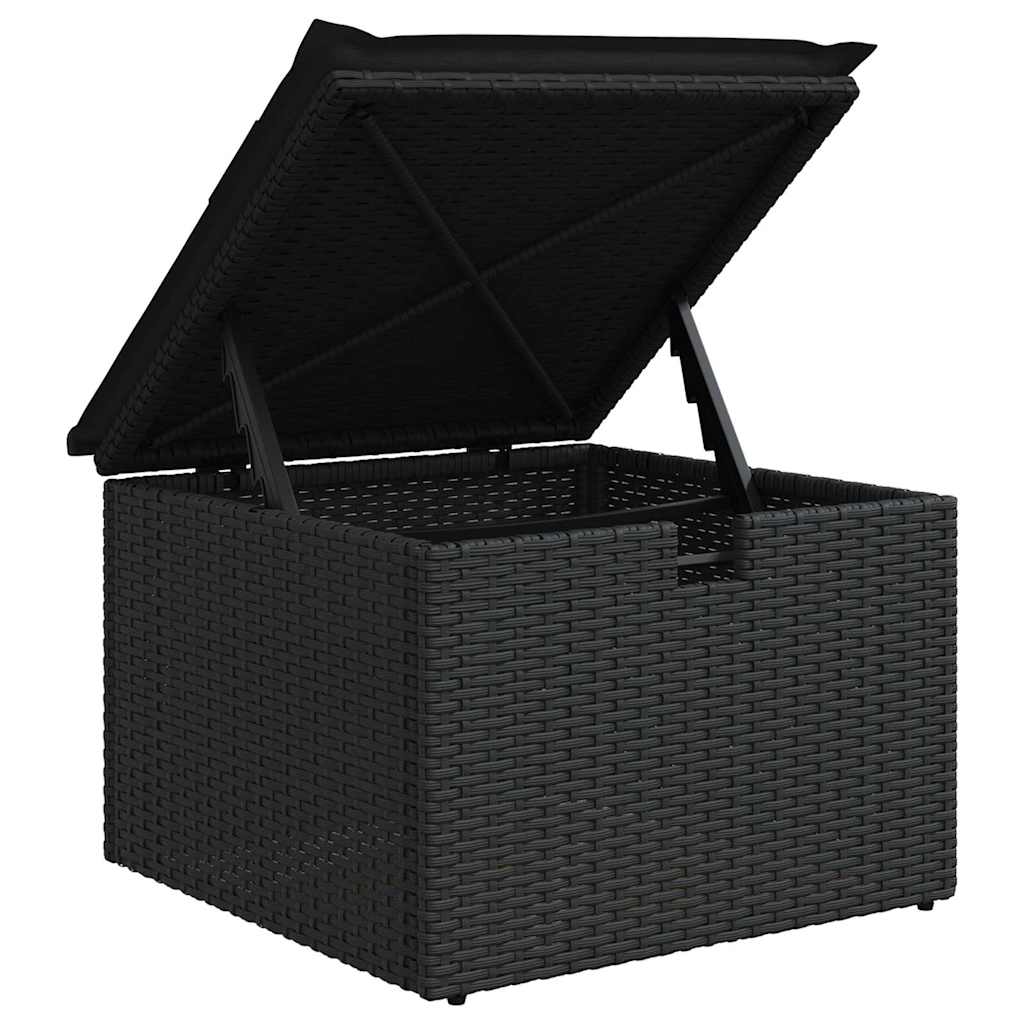 Set sofe 7 kom. 7-Broj sjedala Crna poliratan