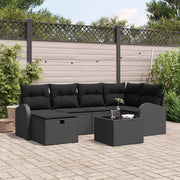 Sjedeća garnitura za vrt 7 pcs Crna 234 x 124 x 85 cm