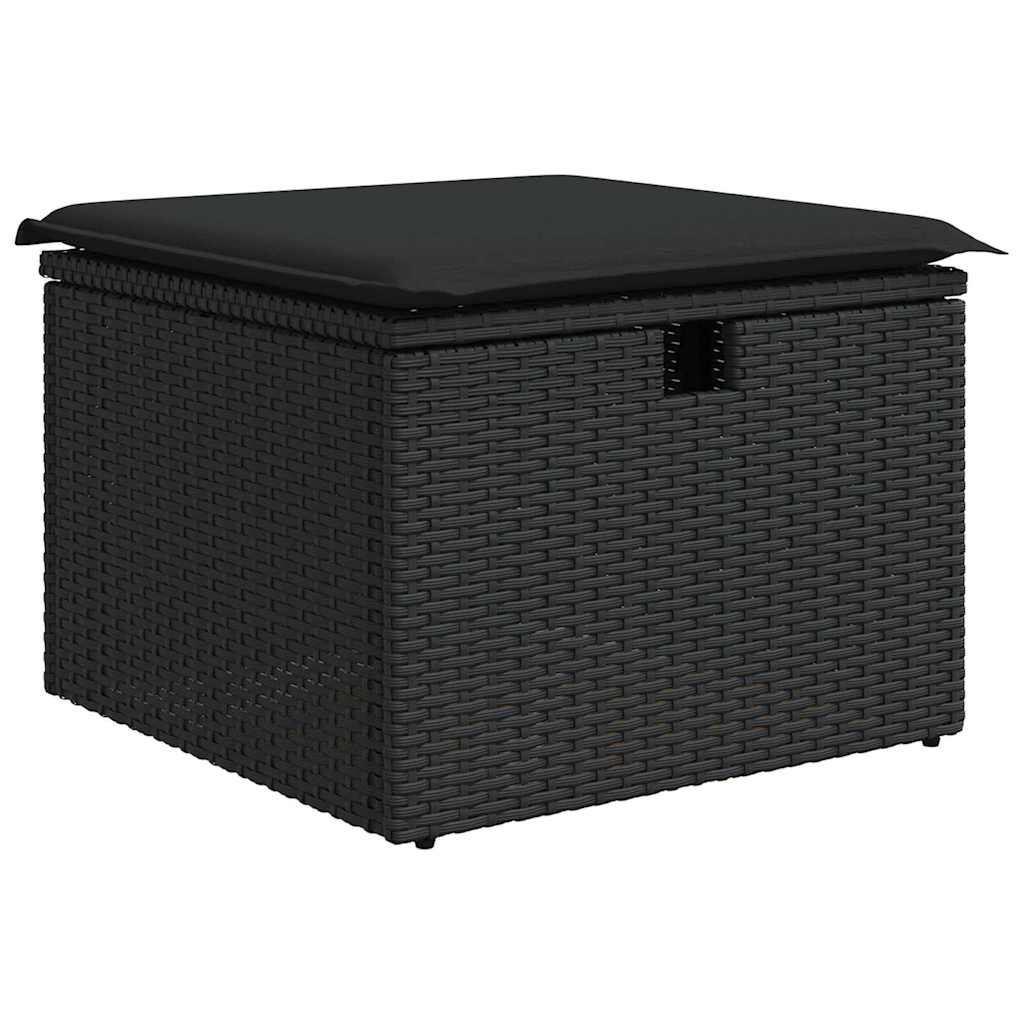 Sjedeća garnitura za vrt 7 pcs Crna 234 x 124 x 85 cm
