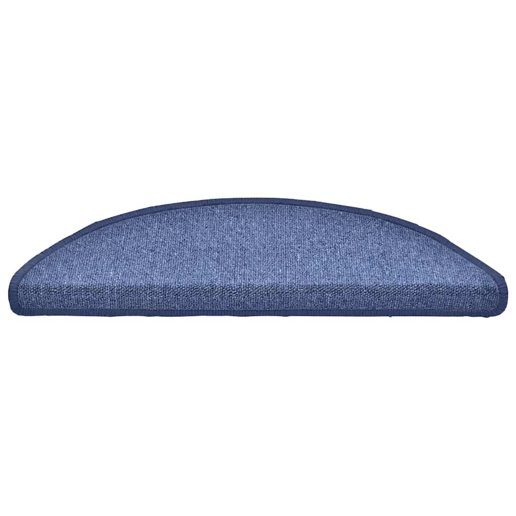 Prostirke za stepenice 30 kom 56x17x3 cm plave poluokrugle
