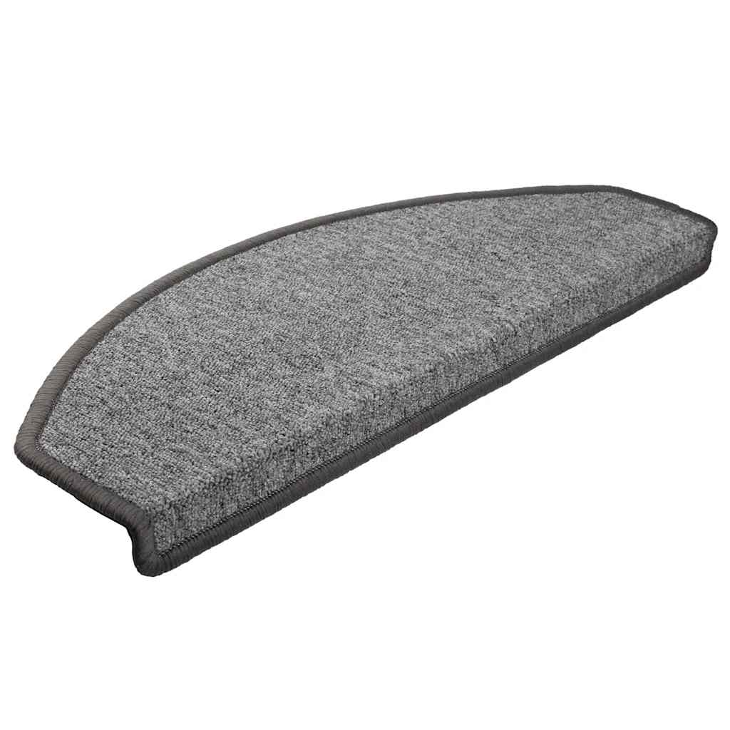 Prostirke za stepenice 20 kom 65x24x4 cm tamno sive poluokrugle velike