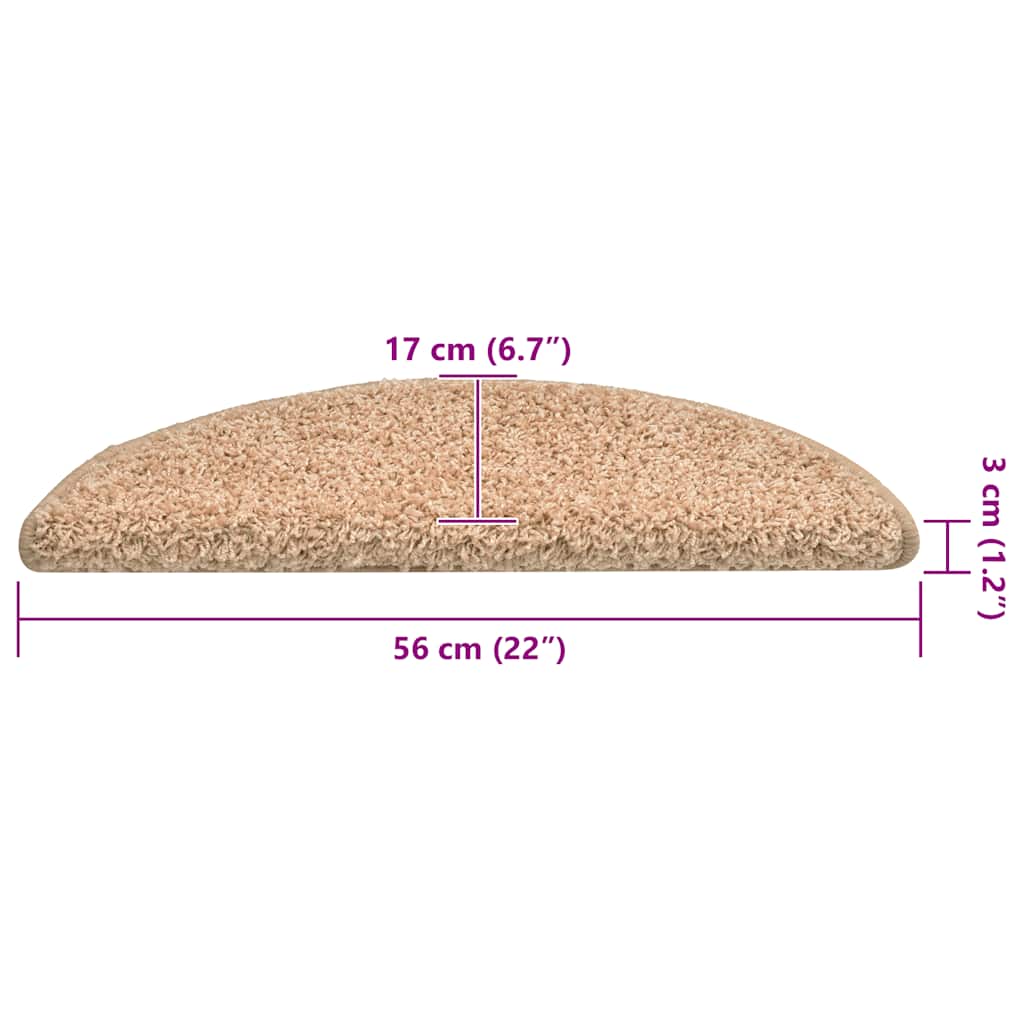 Prostirke za stepenice 30 kom 56x17x3 cm zlatne poluokrugle