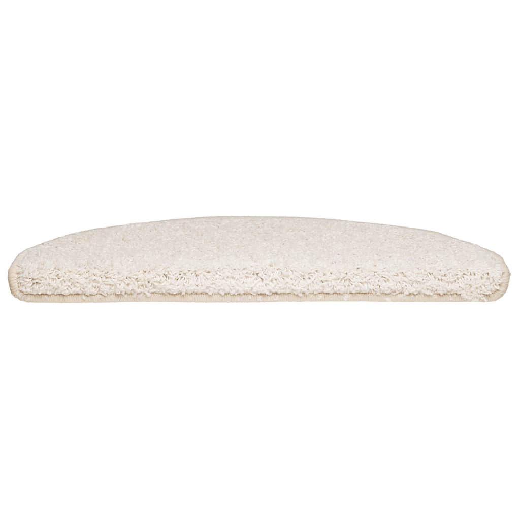 Prostirke za stepenice 30 kom 65x21x4 cm Bijele poluokrugle velike