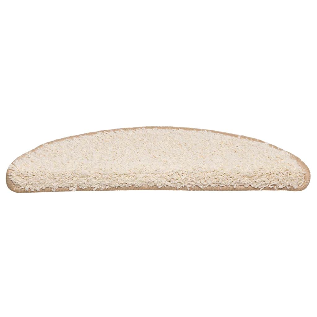 Prostirke za stepenice 20 kom 56x17x3 cm krem poluokrugle