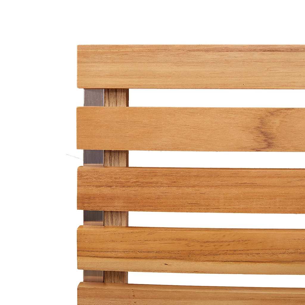 Vrtni set za objed 7 pcs Masivni teak drvo i nehrđajući čelik