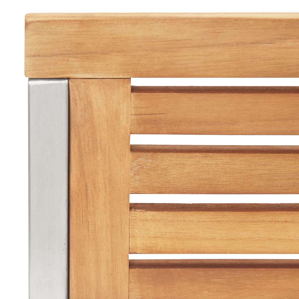 Vrtni set za objed 9 pcs Masivni teak drvo i nehrđajući čelik