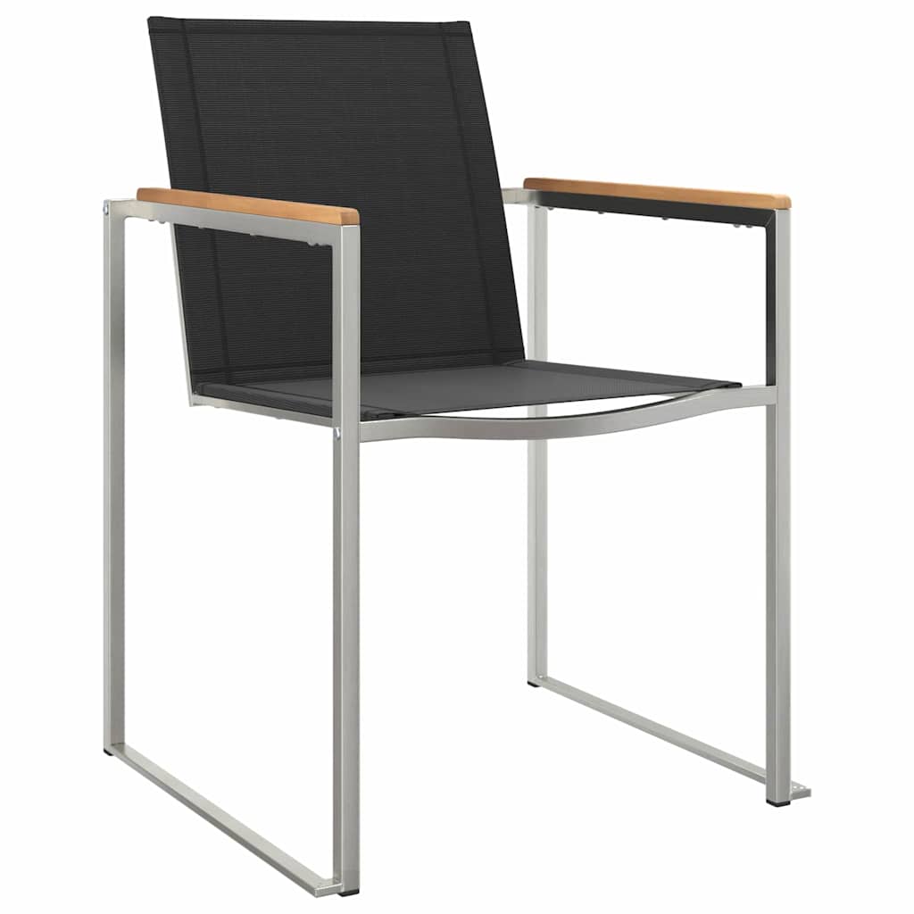 Vrtni set za objed 7 pcs Masivni teak drvo i nehrđajući čelik