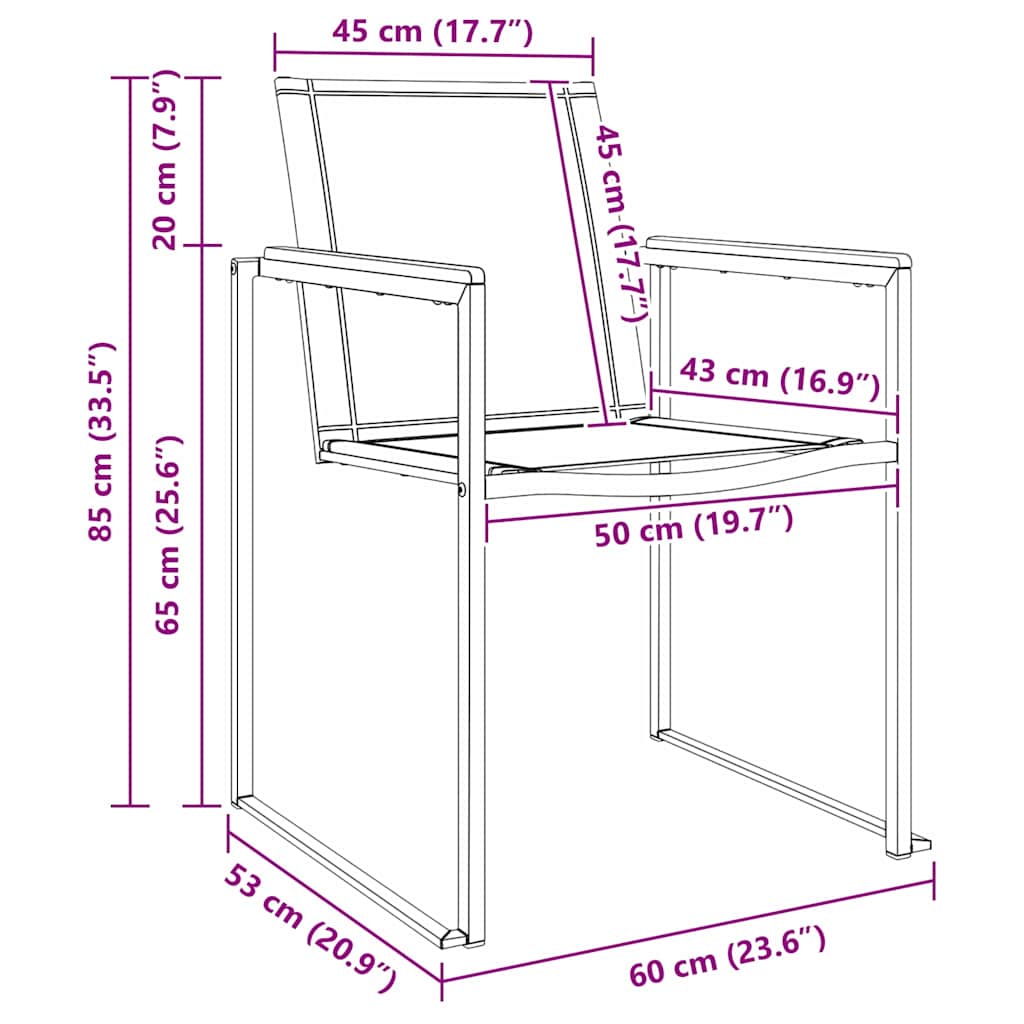 Vrtni set za objed 7 pcs Masivni teak drvo i nehrđajući čelik