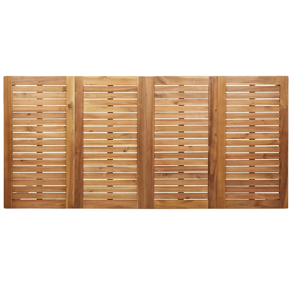 Vrtni set za objed 7 pcs Masivni teak drvo i nehrđajući čelik