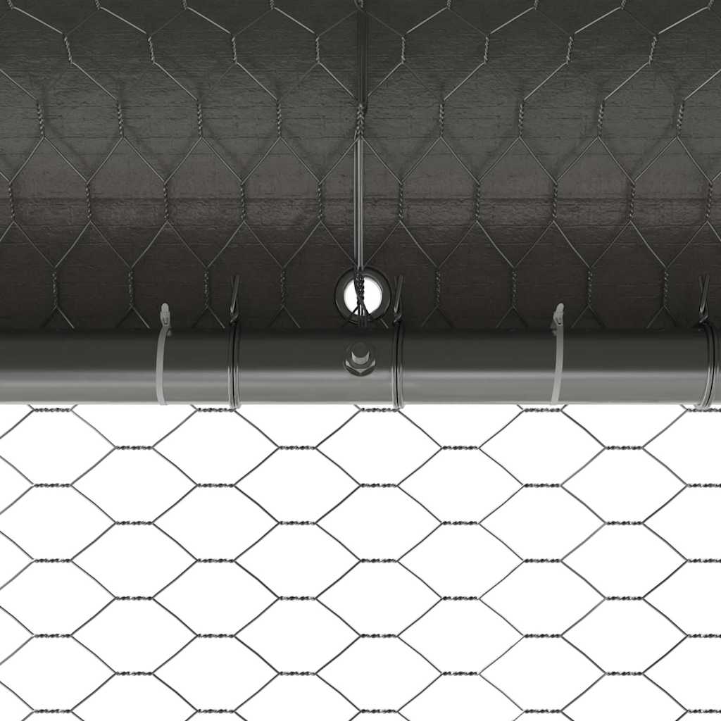 Kavez za piliće 4 pcs Srebrno 800 x 200 x 200 cm Cinkani čelik
