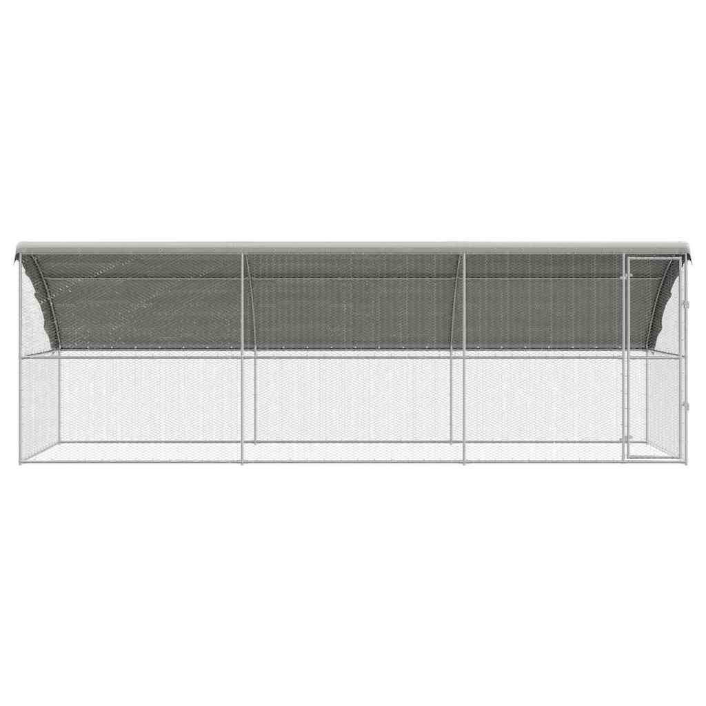 Kavez za piliće 3 pcs Srebrno 600 x 200 x 200 cm Cinkani čelik