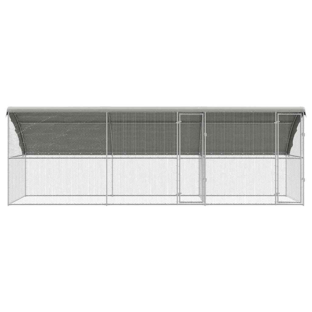 Kavez za piliće 3 pcs Srebrno 600 x 200 x 200 cm Cinkani čelik