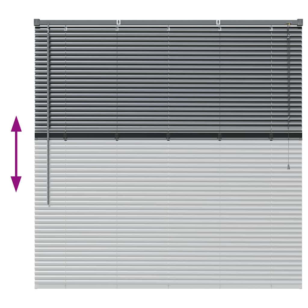Venecijanski zastore Tamno siva 130 x 130 cm Aluminij