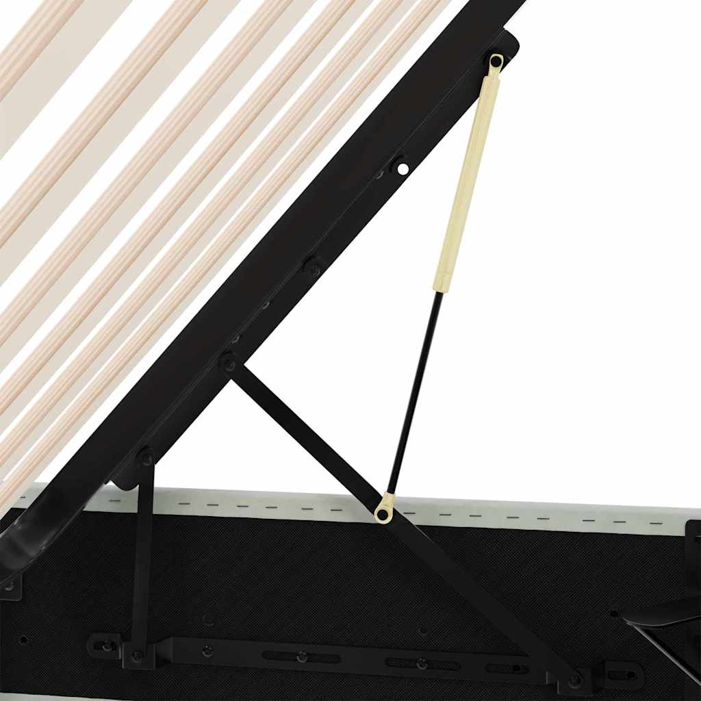 Krevet s od storage Svijetlo siva 100 x 203 cm Baršun