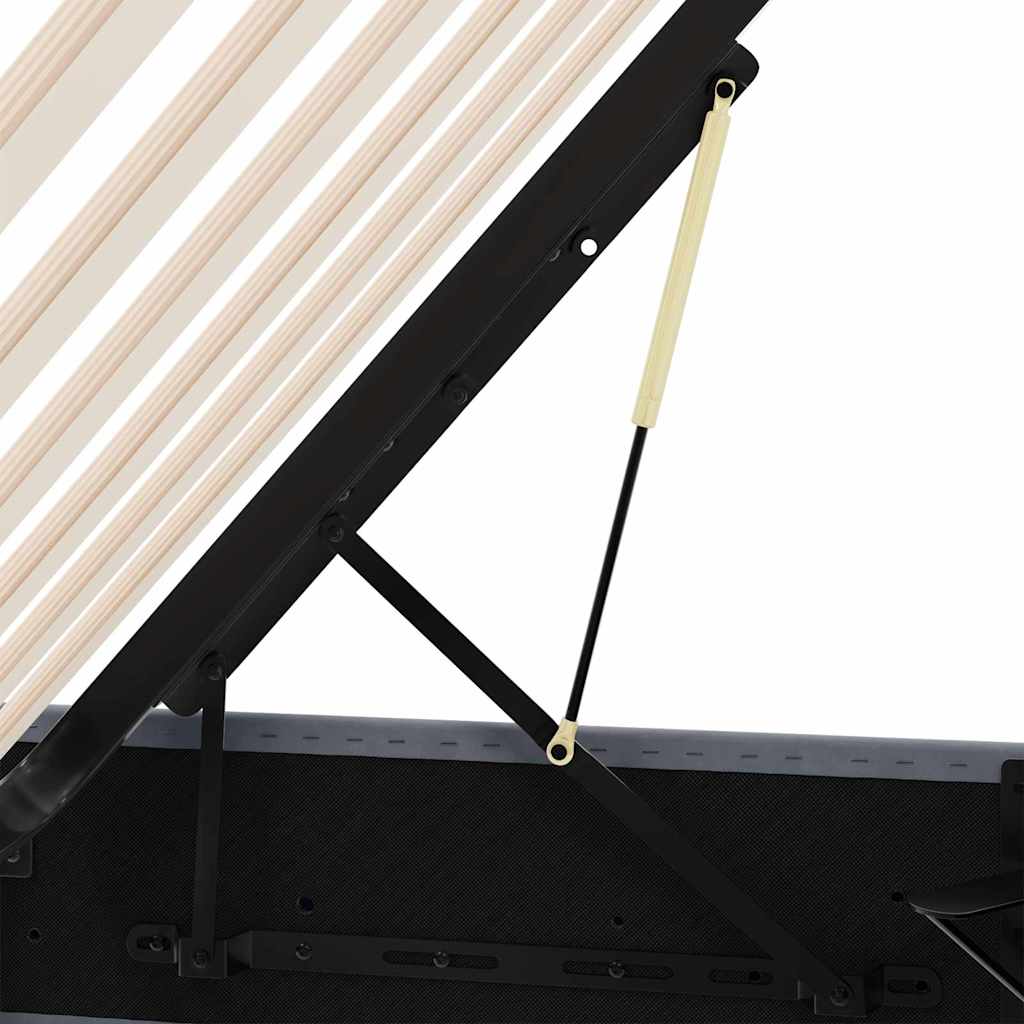 Krevet s od storage s madracem Tamno siva 100 x 203 cm Baršun