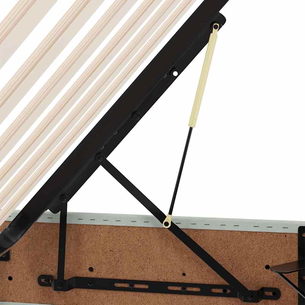 Krevet s od storage s madracem Svijetlo siva 90 x 200 cm Baršun