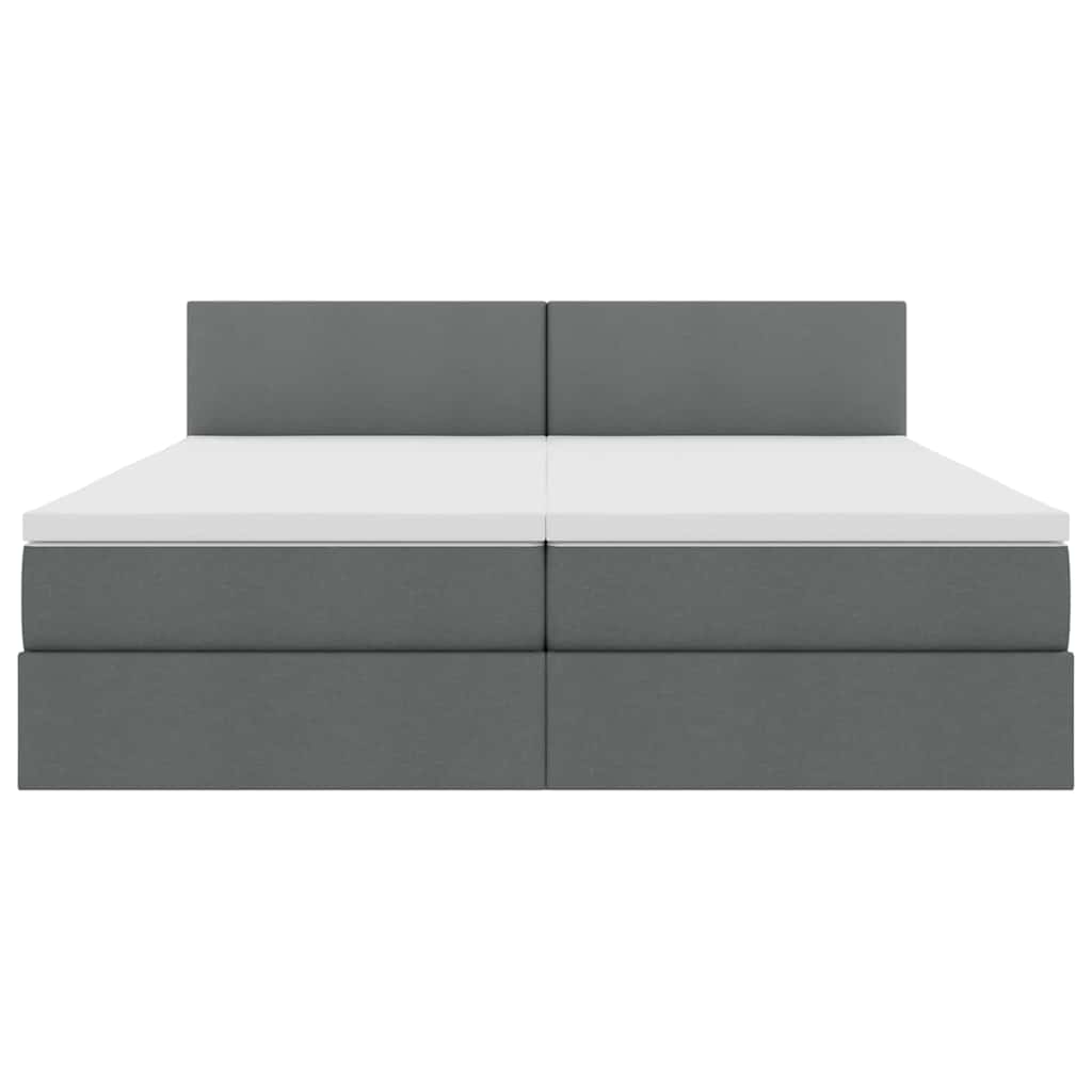Krevet s od storage Tamno siva 180 x 200 cm Lažna koža