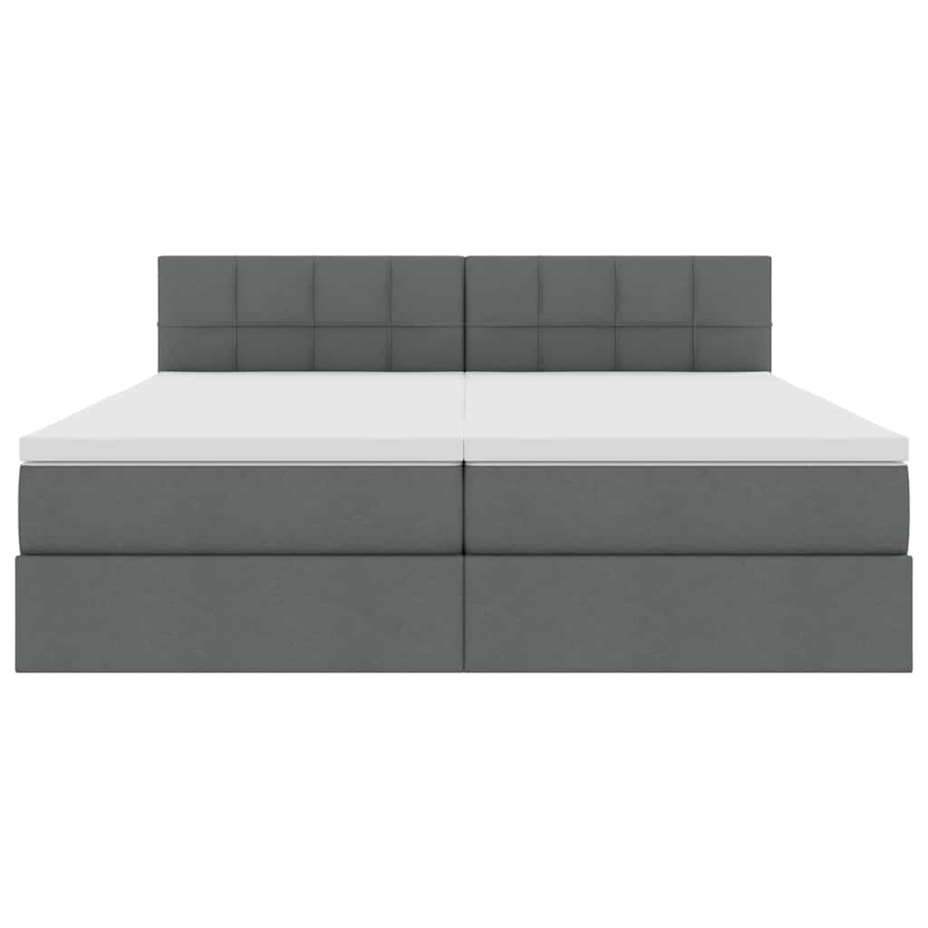 Krevet s od storage Tamno siva 180 x 200 cm Lažna koža