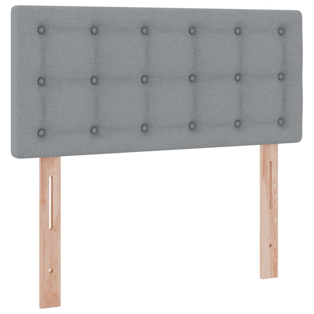 LED krevet za pohranu s madracem Svjetlosiva 90 x 190 cm