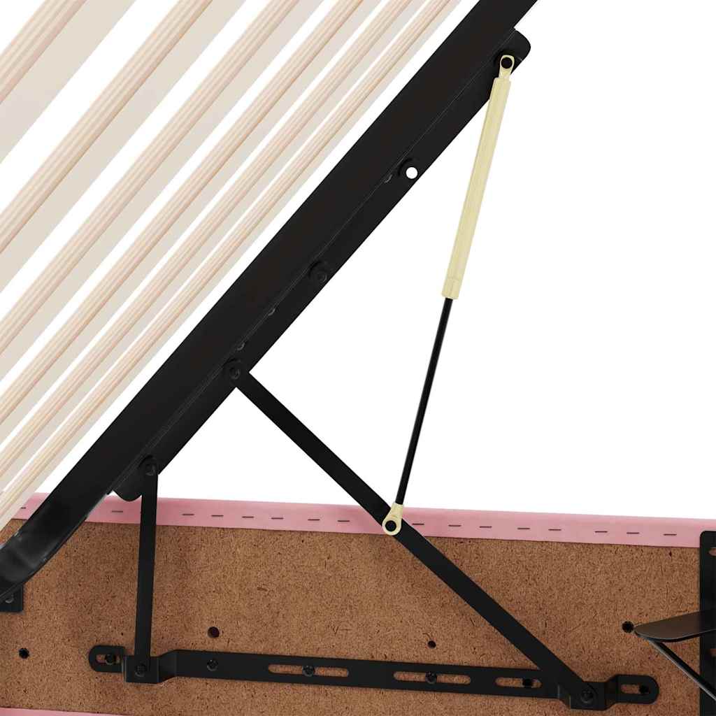 Krevet s prostorom za pohranu s LED-om Ružičasta 120 x 200 cm