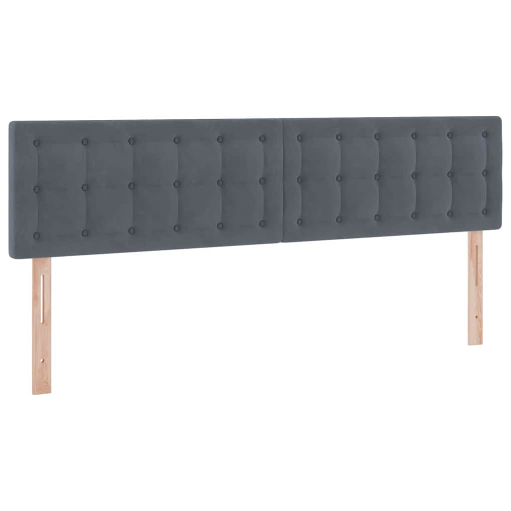 LED krevet za pohranu s madracem Tamnosiva 180 x 200 cm Baršun