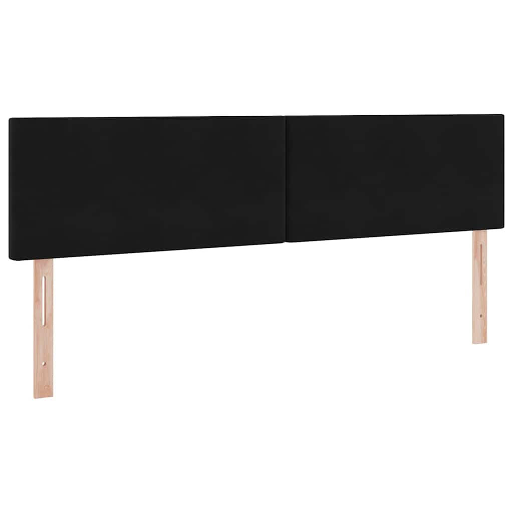 Krevet s LED trakama s uzglavljem Crna 180 x 200 cm Baršun