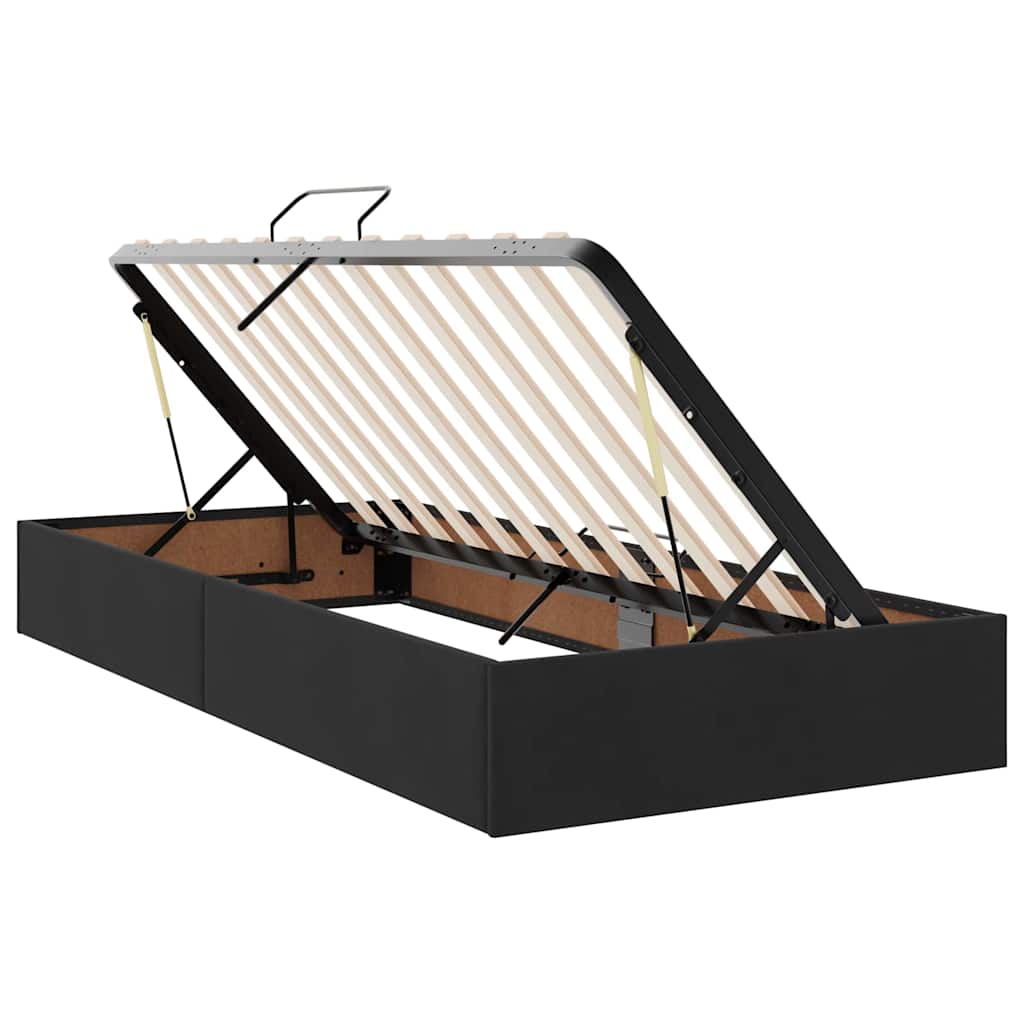 Krevet s LED trakama s uzglavljem Crna 180 x 200 cm Baršun