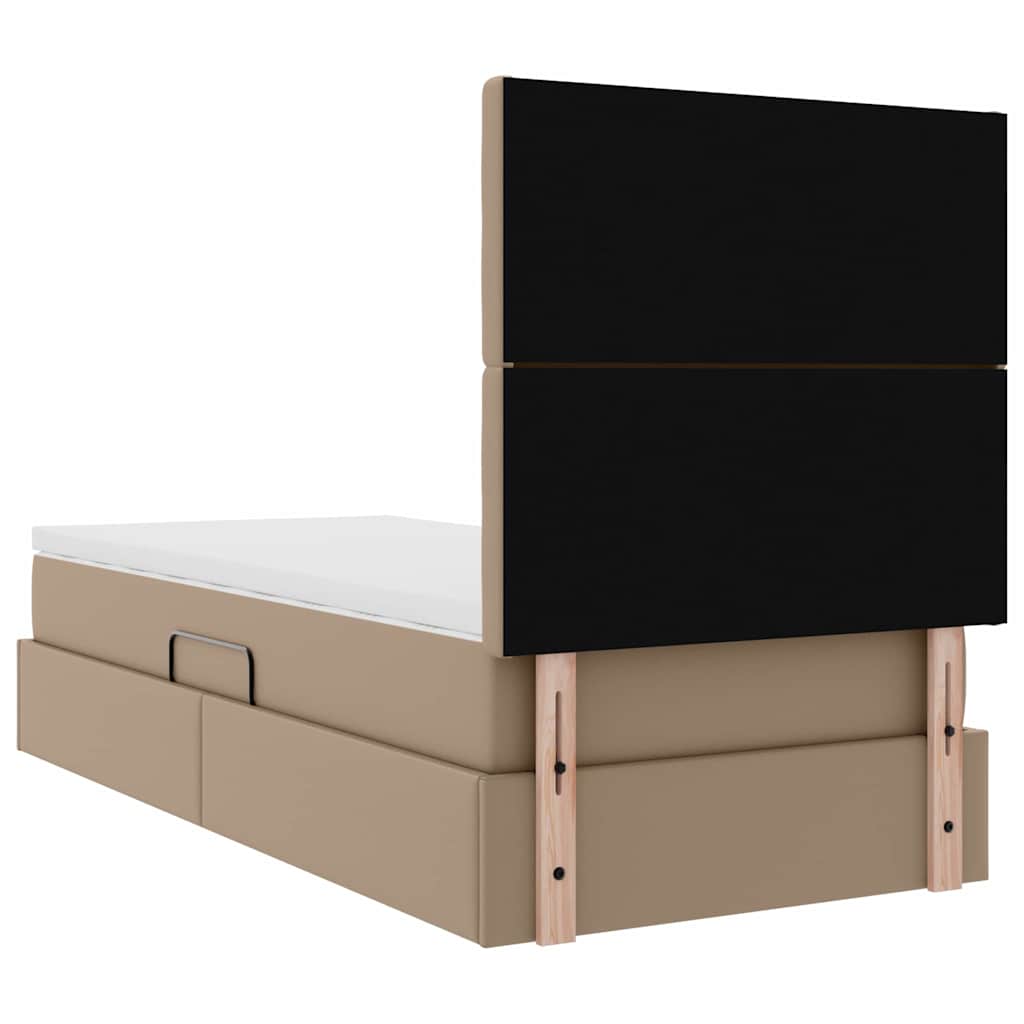 Krevet s od storage s pohranom Kapućino 100 x 200 cm Lažna koža
