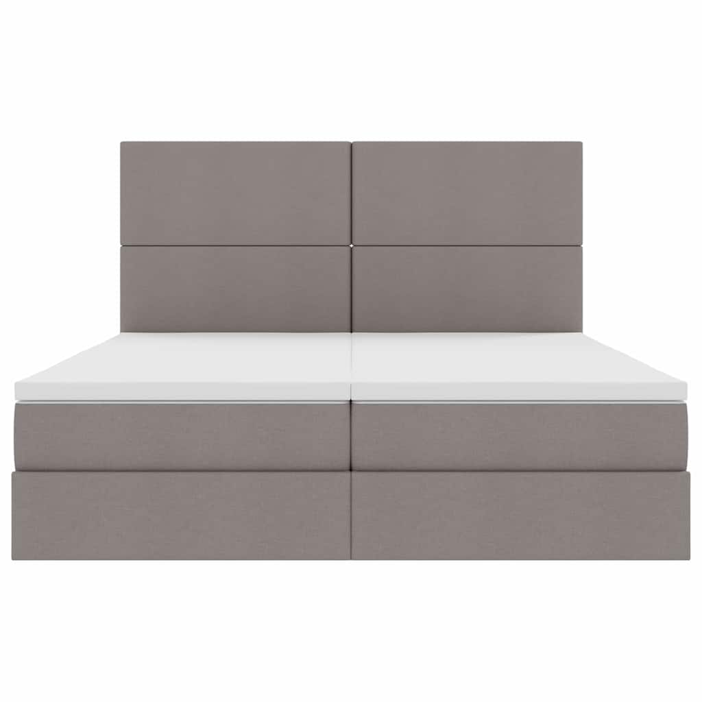 Krevet s od storage s uzglavljem Sivosmeđa 180 x 200 cm Tkanina