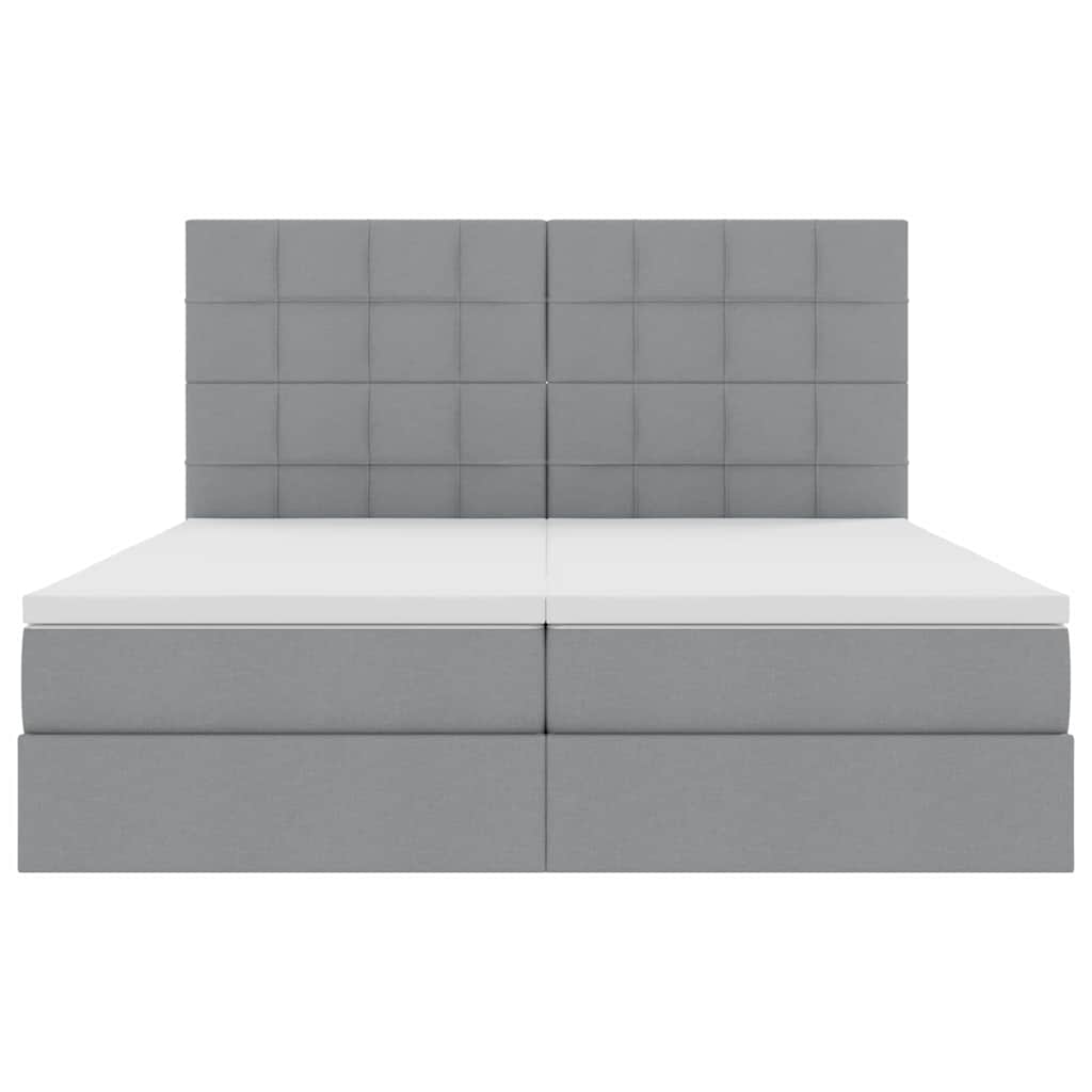 Krevet s od storage s pohranom Svjetlosiva 180 x 200 cm Tkanina
