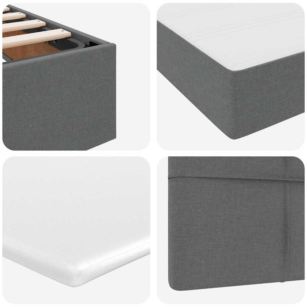 Krevet s od storage Tamno siva 180 x 200 cm Lažna koža