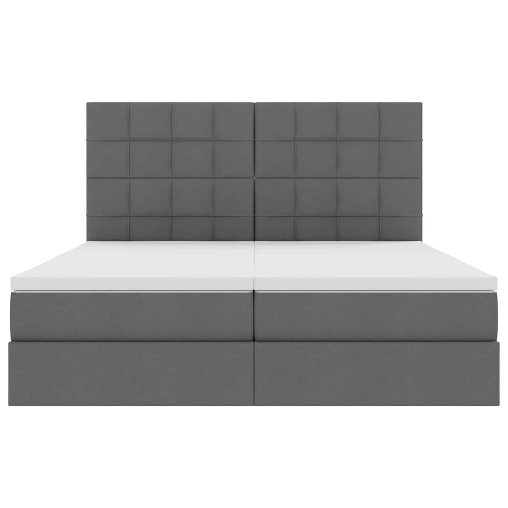 Krevet s od storage Tamno siva 180 x 200 cm Lažna koža