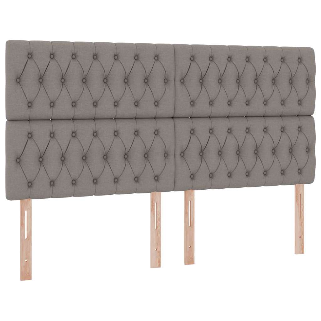 Krevet s od storage s uzglavljem Sivosmeđa 200 x 200 cm Tkanina