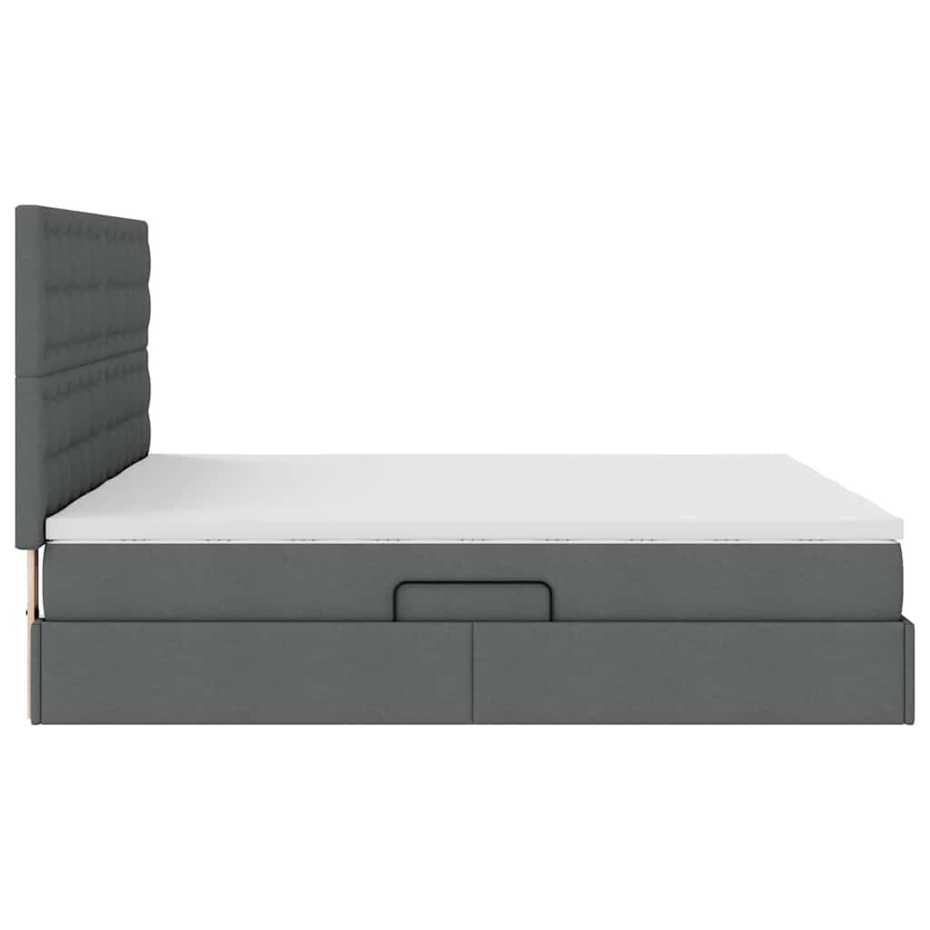 Krevet s od storage Tamno siva 180 x 200 cm Lažna koža