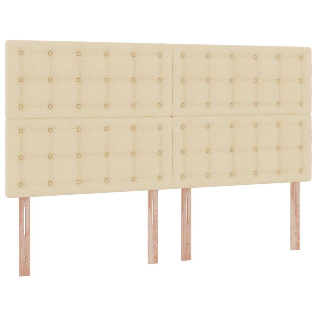 Krevet s od storage s uzglavljem Krema 180 x 200 cm Tkanina
