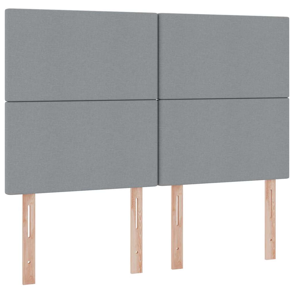 LED krevet za pohranu s madracem Svjetlosiva 140 x 190 cm