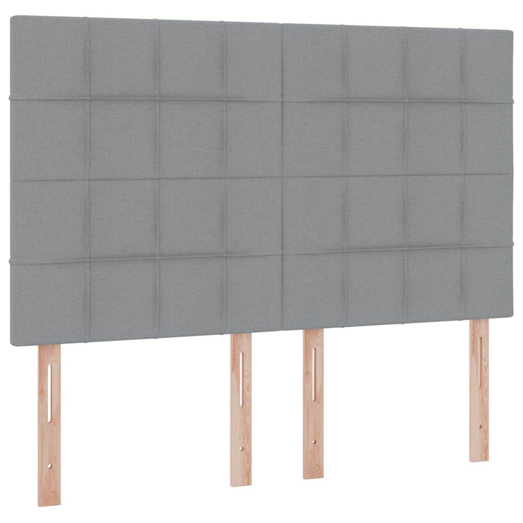 LED krevet za pohranu s madracem Svjetlosiva 140 x 200 cm