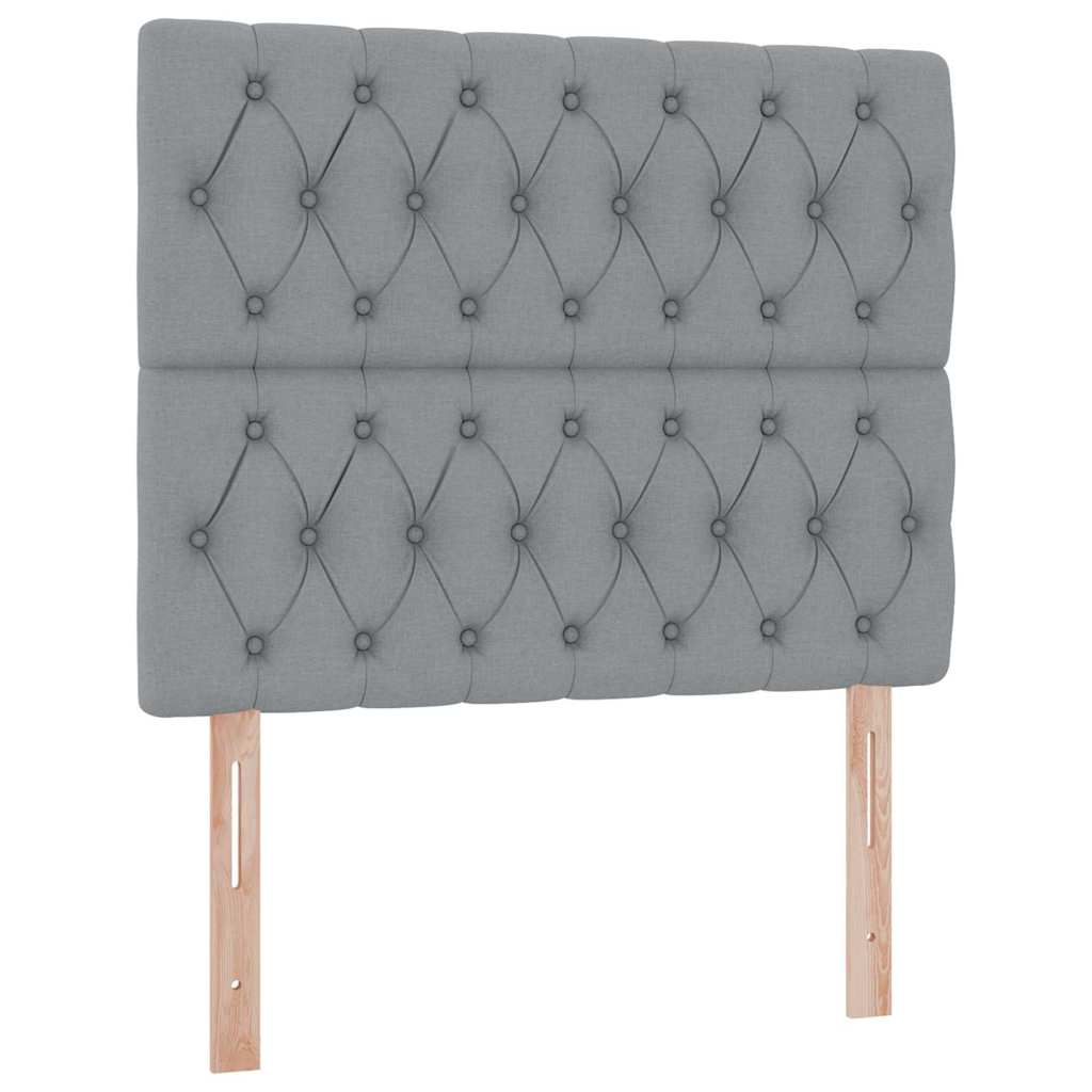 LED krevet za pohranu s madracem Svjetlosiva 120 x 190 cm