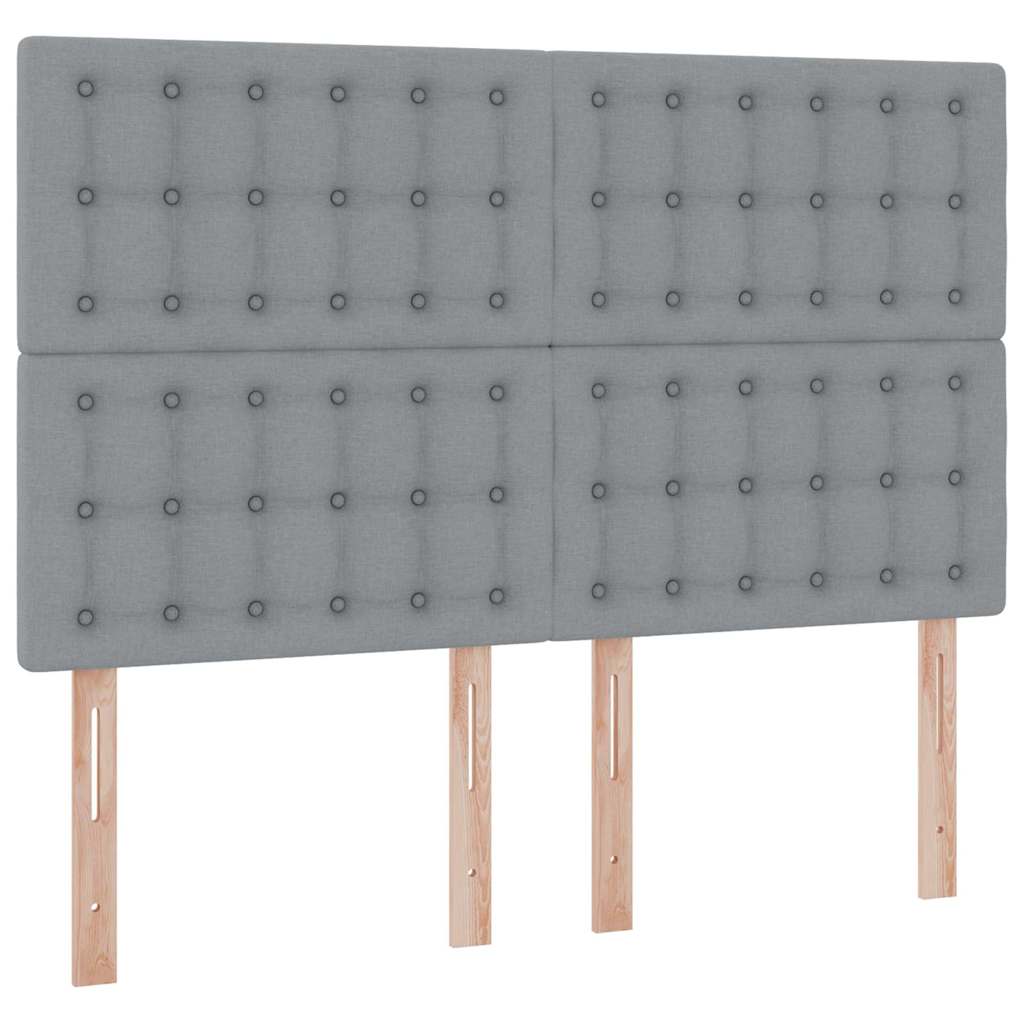 LED krevet za pohranu s madracem Svjetlosiva 140 x 200 cm