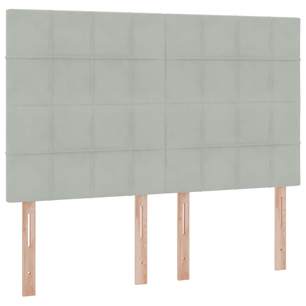 LED krevet za pohranu s madracem Svjetlosiva 140 x 200 cm