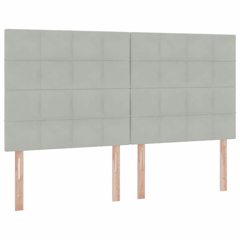 LED krevet za pohranu s madracem Svjetlosiva 160 x 200 cm