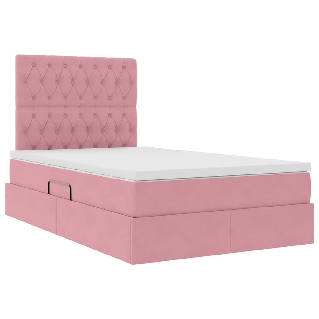 Krevet s prostorom za pohranu s LED-om Ružičasta 120 x 200 cm