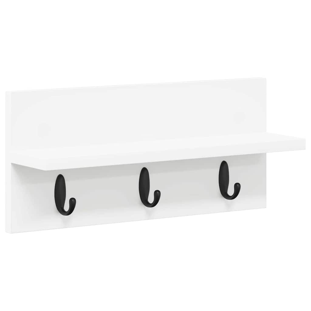 Vješalica za kapute na zidu Zidne Bijelo 40 x 10,5 x 18 cm