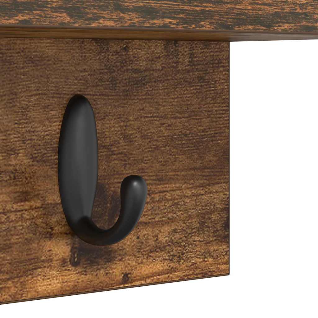 Vješalica za kapute na zidu Dimljeni hrast 60 x 10,5 x 18 cm