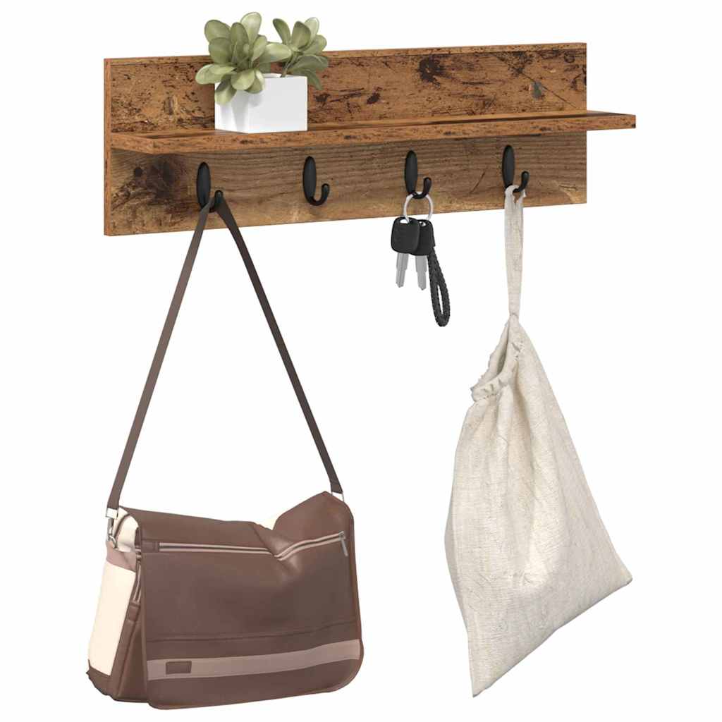 Vješalica za kapute na zidu Zidne Staro drvo 60 x 10,5 x 18 cm