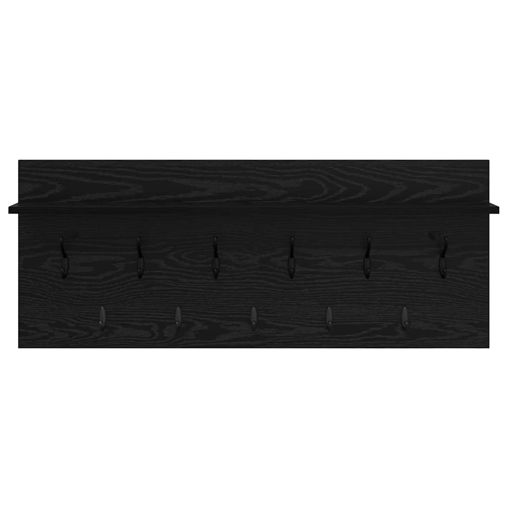 Vješalica za kapute na zidu Zidne Crni hrast 100 x 40 x 12 cm